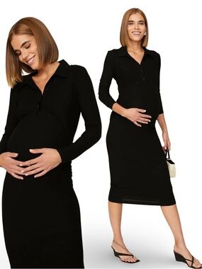soon maternity Iris Maternity Black Dress Size XS $140